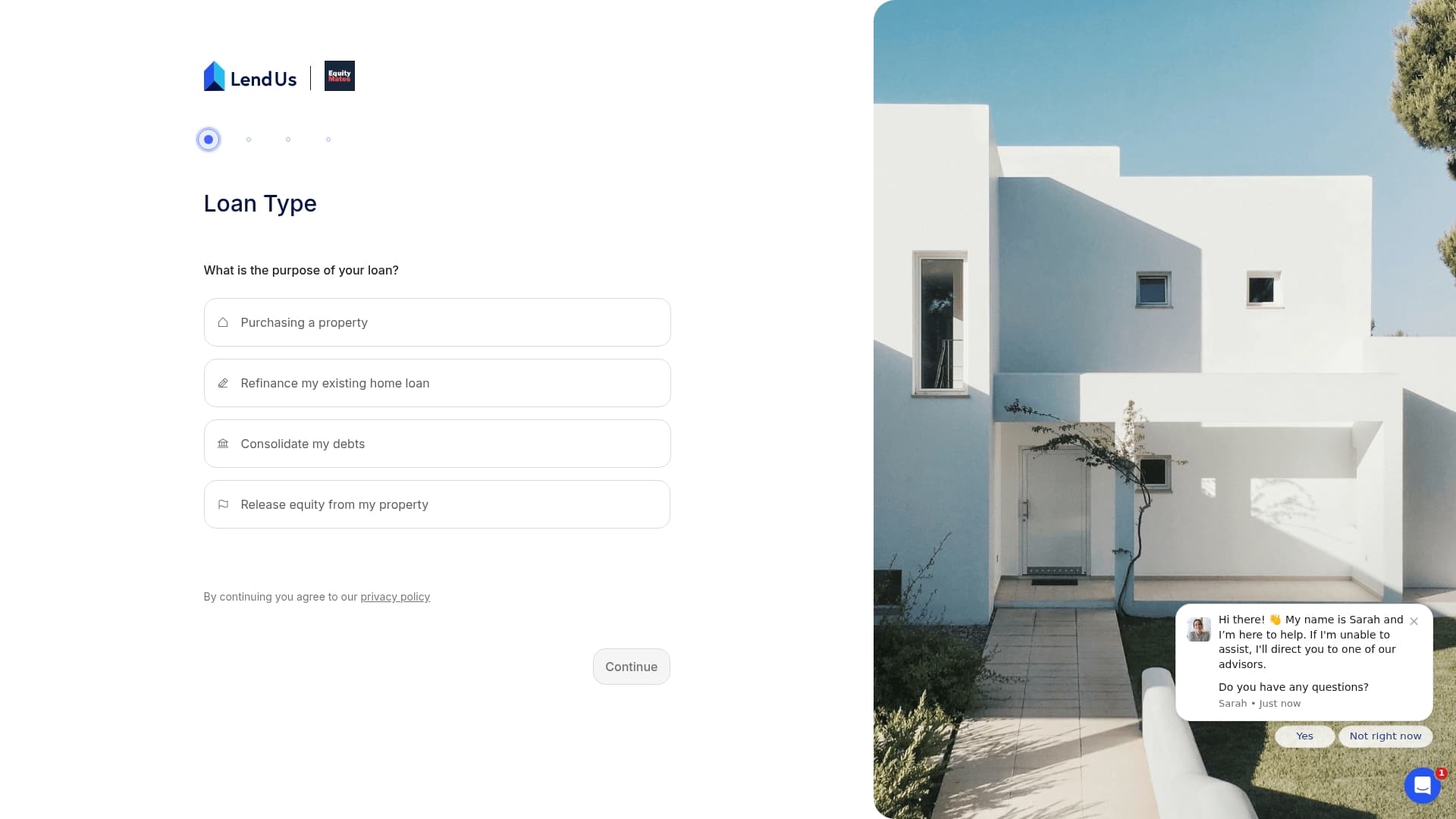 LendUs sponsor landing page advertised on Equity Mates Investing Podcast