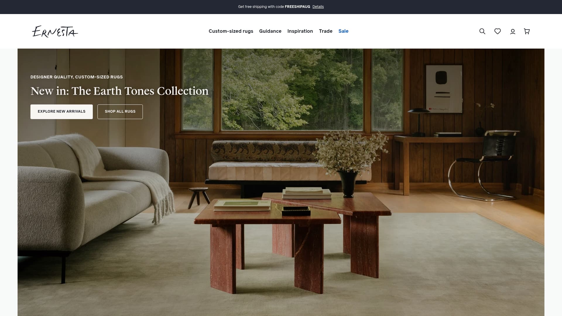 Ernesta sponsor landing page advertised on Not Just the Tudors