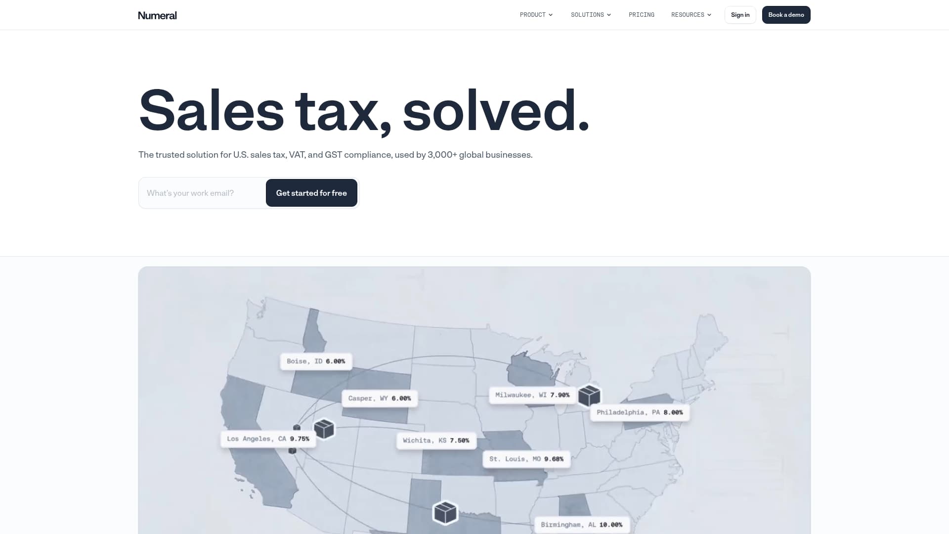 Numeral sponsor landing page advertised on Felger & Massarotti