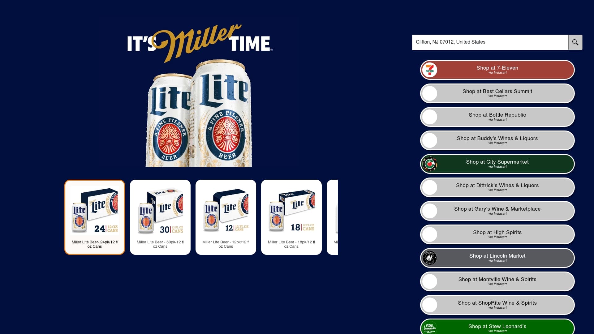 Miller Lite sponsor landing page advertised on The Dan Le Batard Show with Stugotz