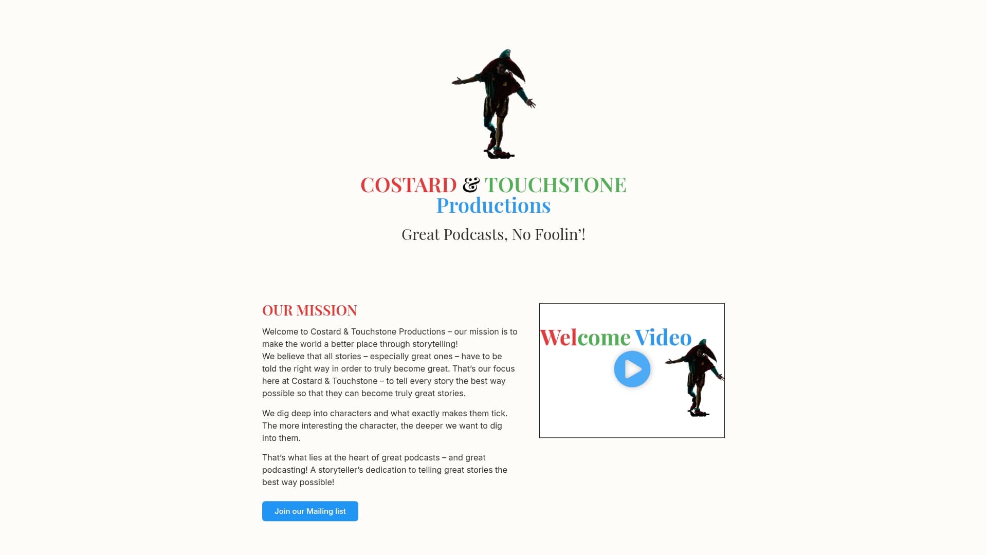 Costard and Touchstone sponsor landing page advertised on John Kiriakou's Dead Drop