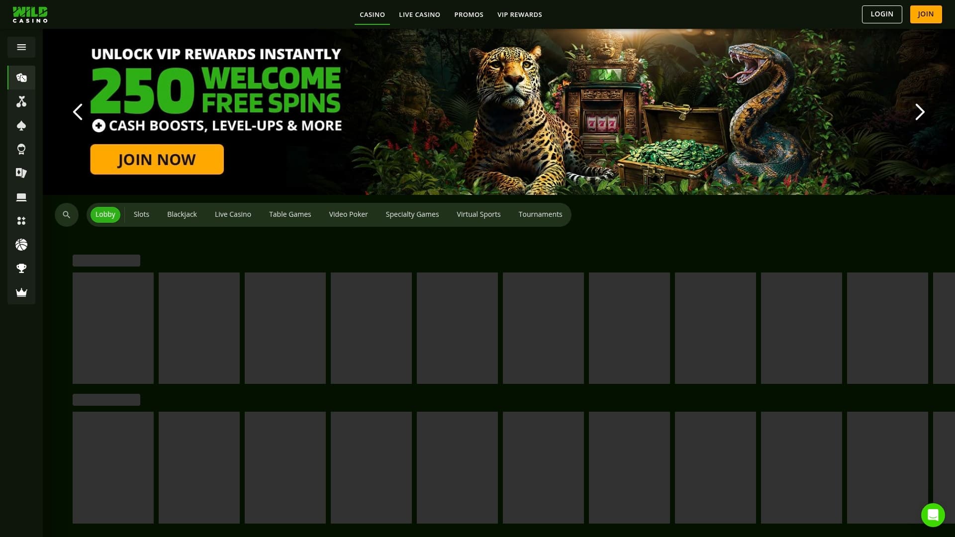 WildCasino sponsor landing page advertised on John Kiriakou's Dead Drop