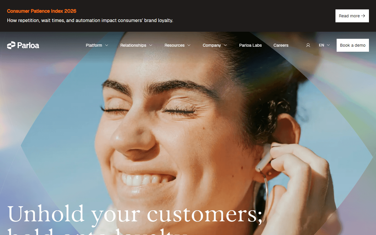 Parloa sponsor landing page advertised on Daily Tech News Show