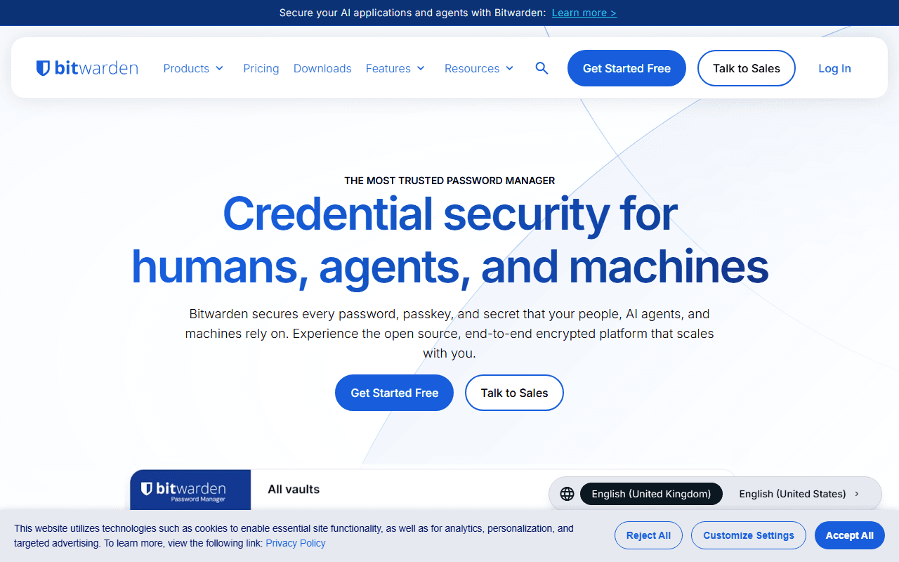 Bitwarden sponsor landing page advertised on 9to5Mac Daily