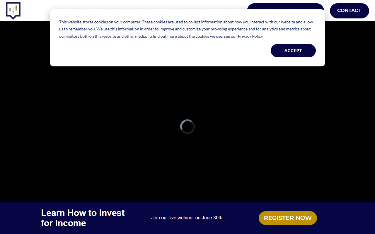 KPP Financial sponsor landing page advertised on InvestTalk