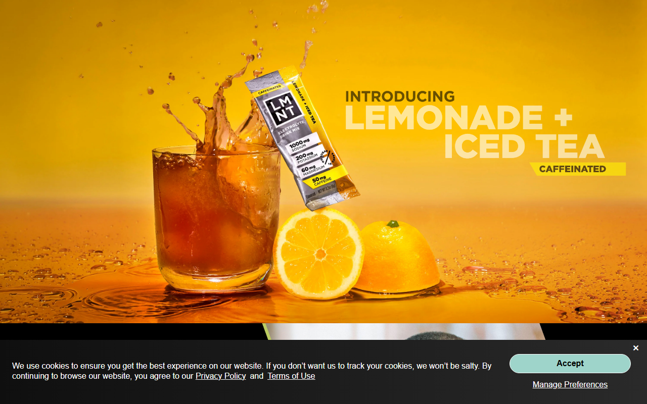 LMNT sponsor landing page advertised on Modern Wisdom