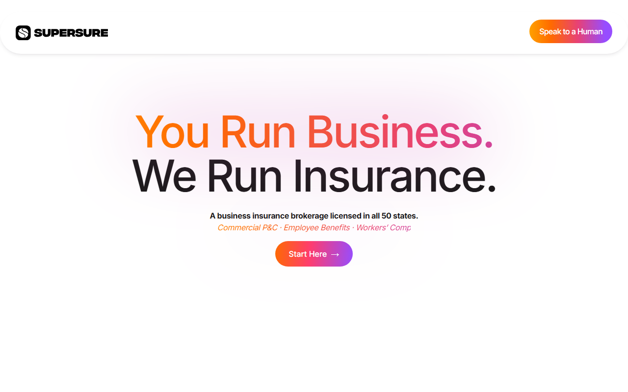 SuperSure Insurance sponsor landing page advertised on The Dan Bongino Show