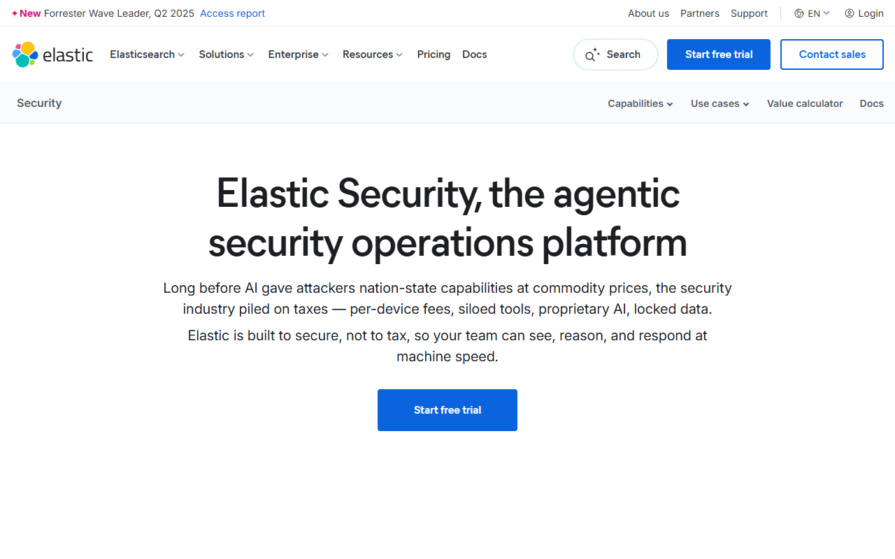 Elastic sponsor landing page advertised on Smashing Security