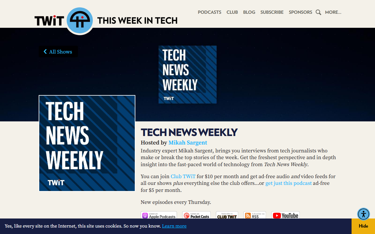 Tech News Weekly sponsor landing page advertised on TechCrunch Daily Crunch