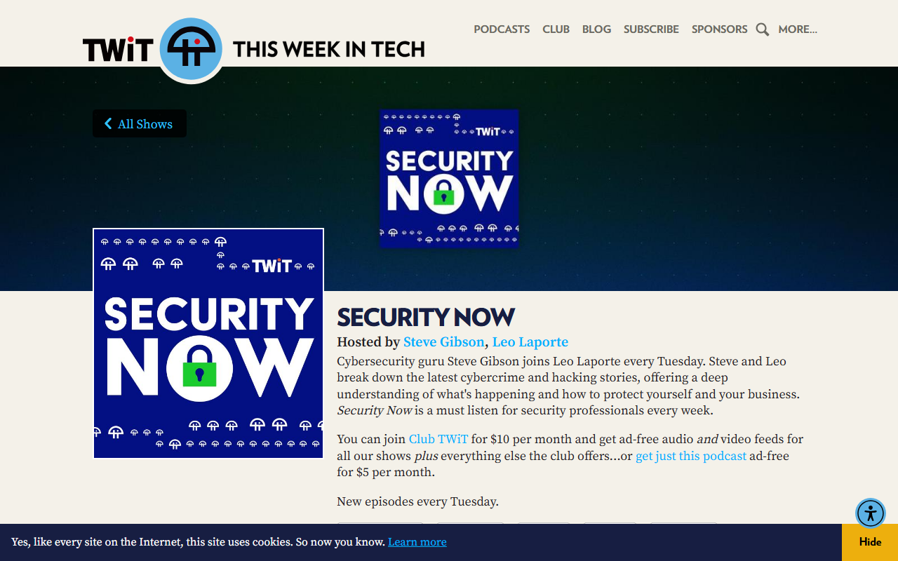 Security Now sponsor landing page advertised on TechCrunch Daily Crunch