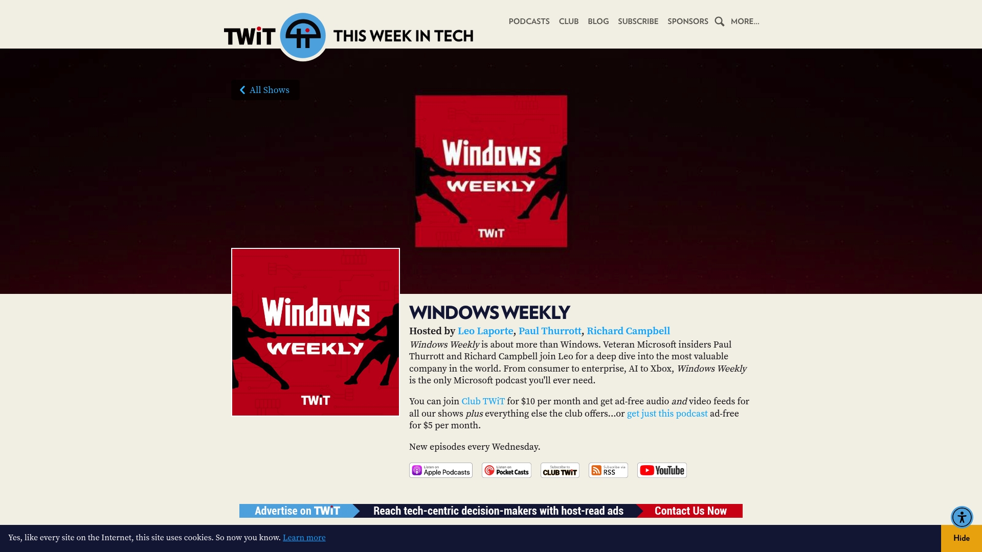 TWiT Network sponsor landing page advertised on TechCrunch Daily Crunch