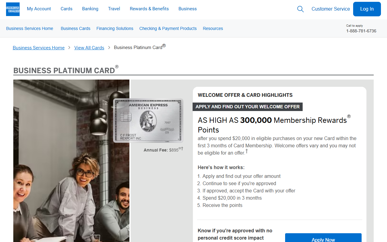 American Express sponsor landing page advertised on Power User with Taylor Lorenz