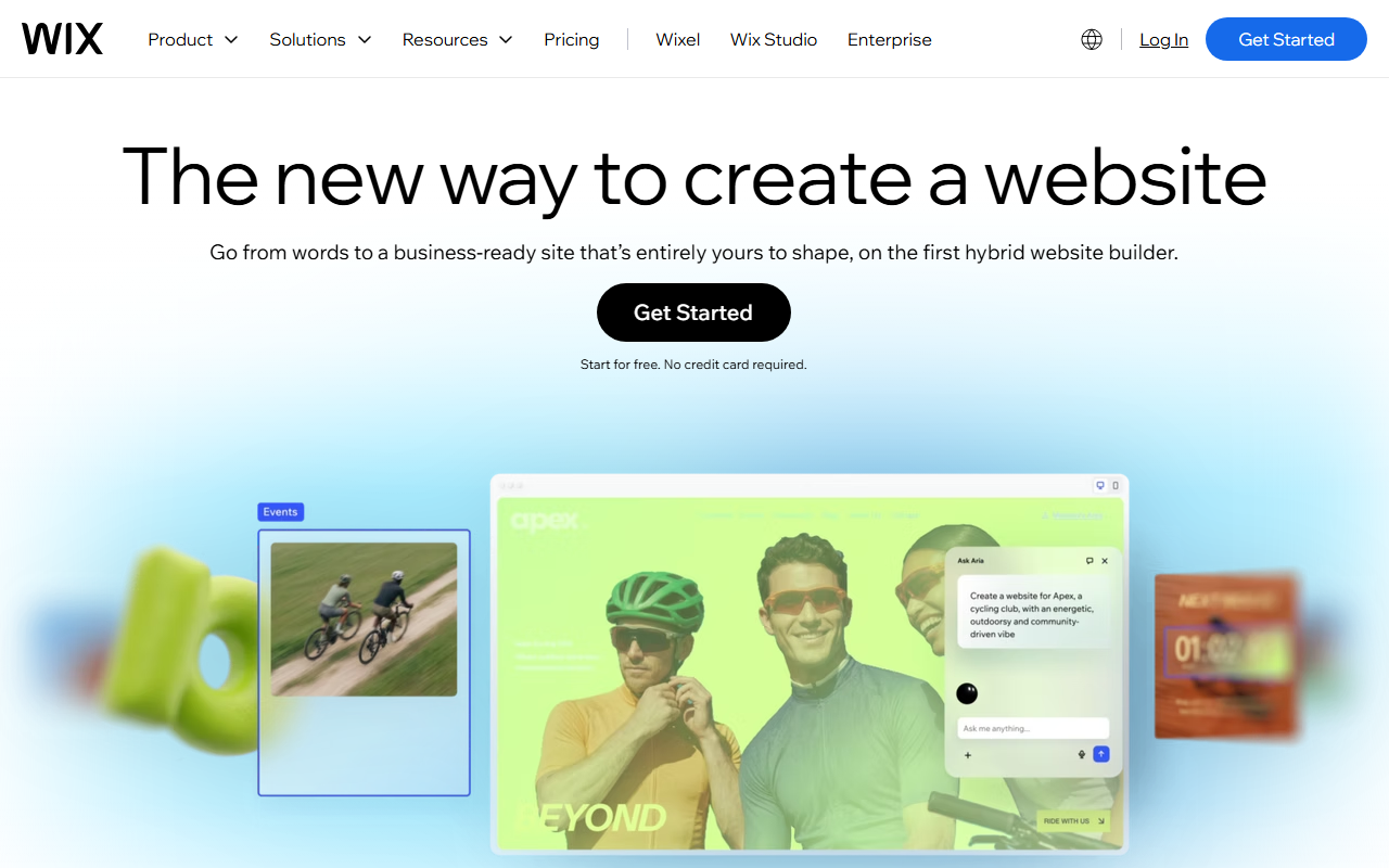 Wix sponsor landing page advertised on TechStuff