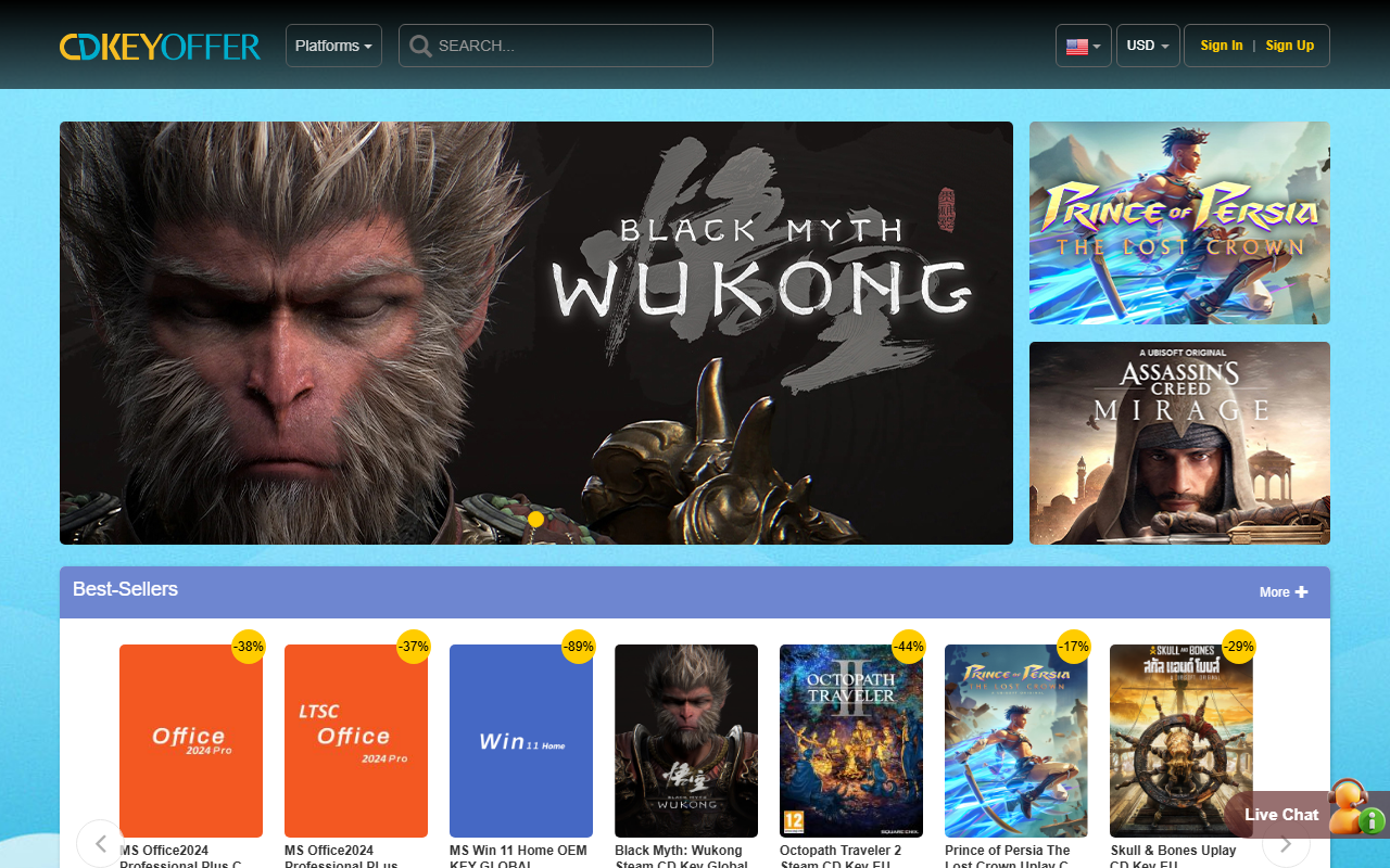 CDkeyoffer sponsor landing page advertised on Broken Silicon