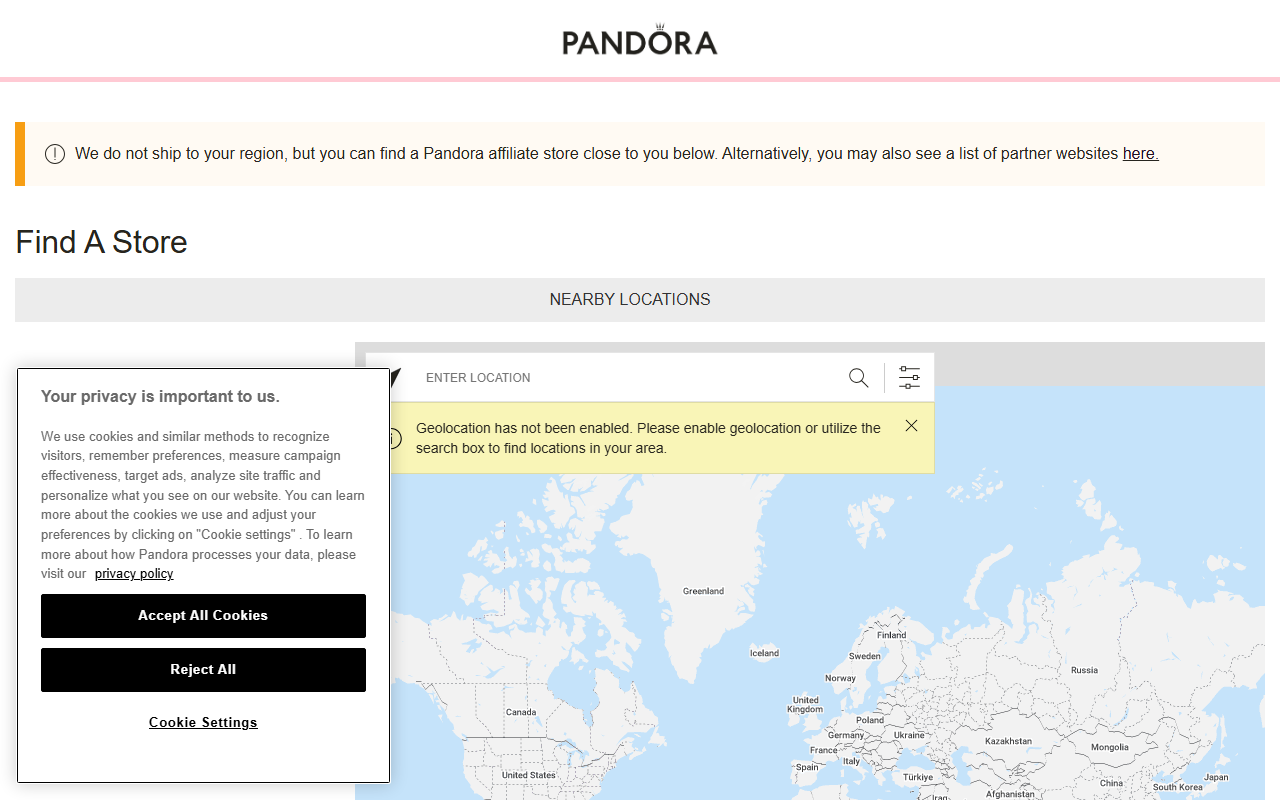 Pandora sponsor landing page advertised on On Purpose with Jay Shetty