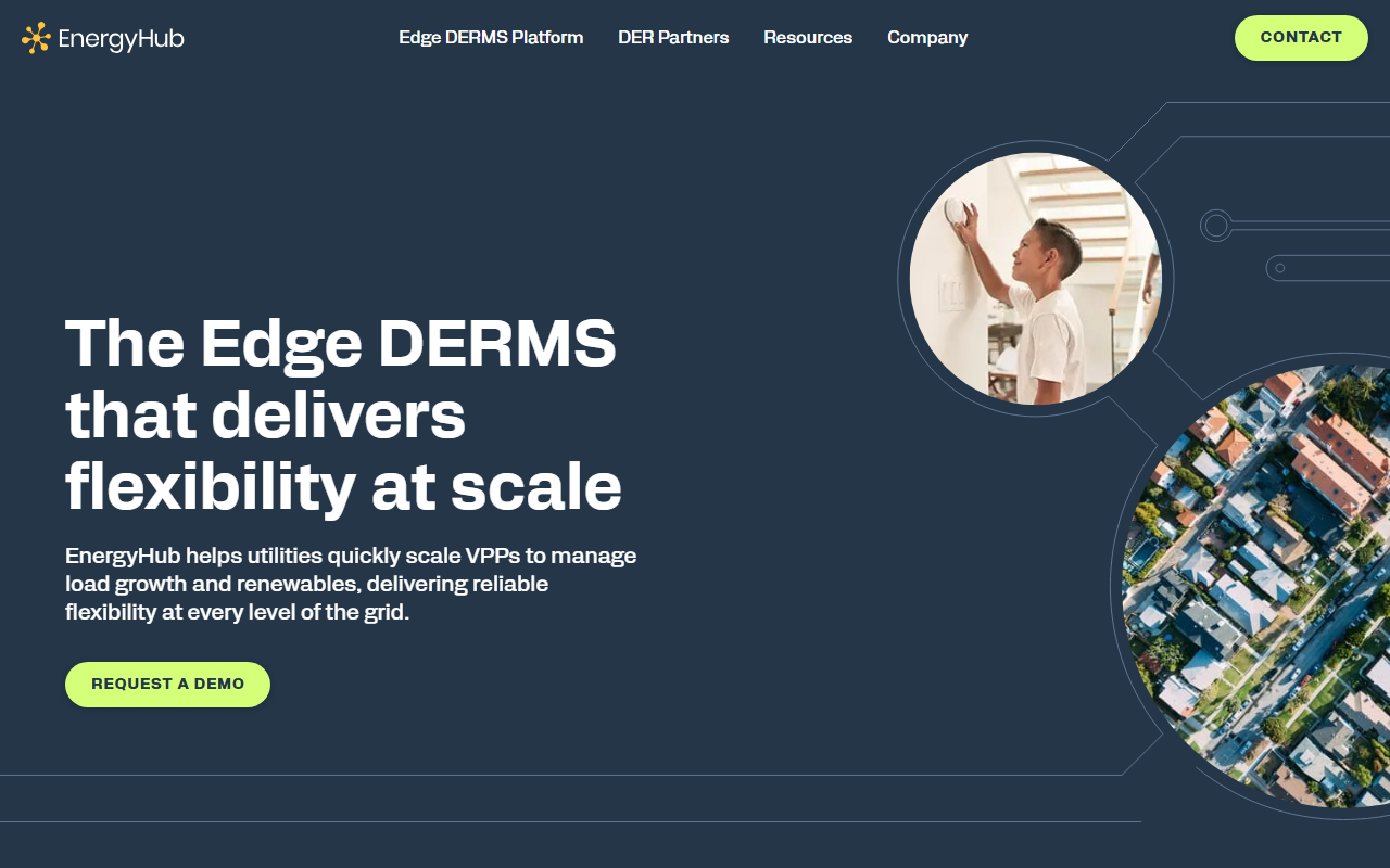 EnergyHub sponsor landing page advertised on Catalyst with Shayle Kann