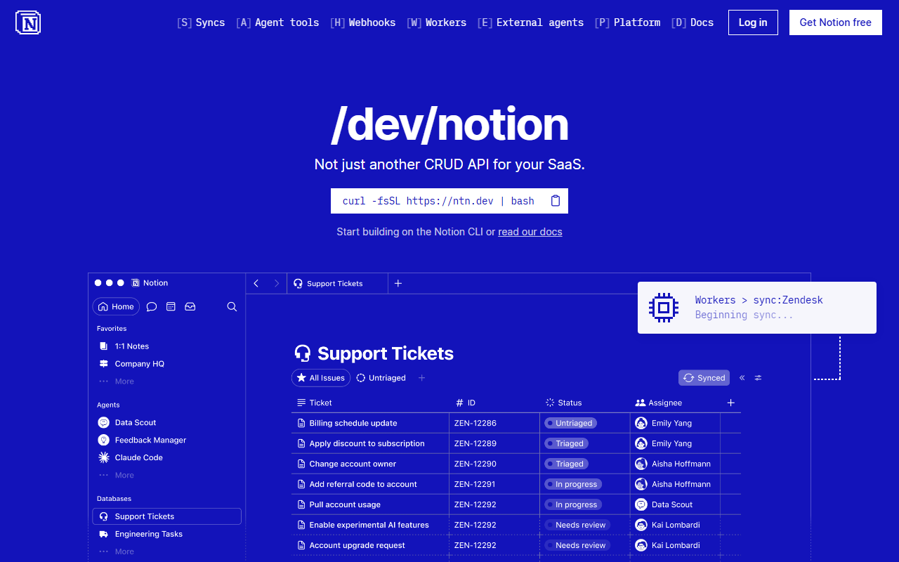 Notion sponsor landing page advertised on TechSurge: Deep Tech Podcast