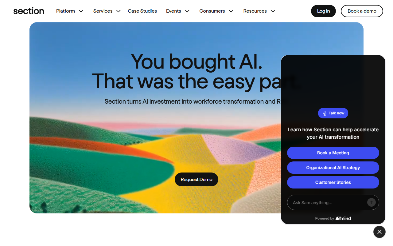 Section sponsor landing page advertised on The AI Breakdown: Daily Artificial Intelligence News and Discussions