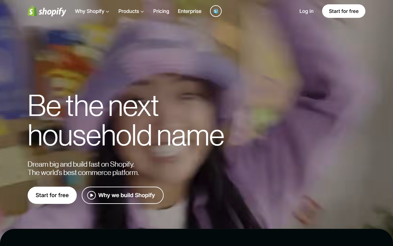 Shopify sponsor landing page advertised on Modern Wisdom