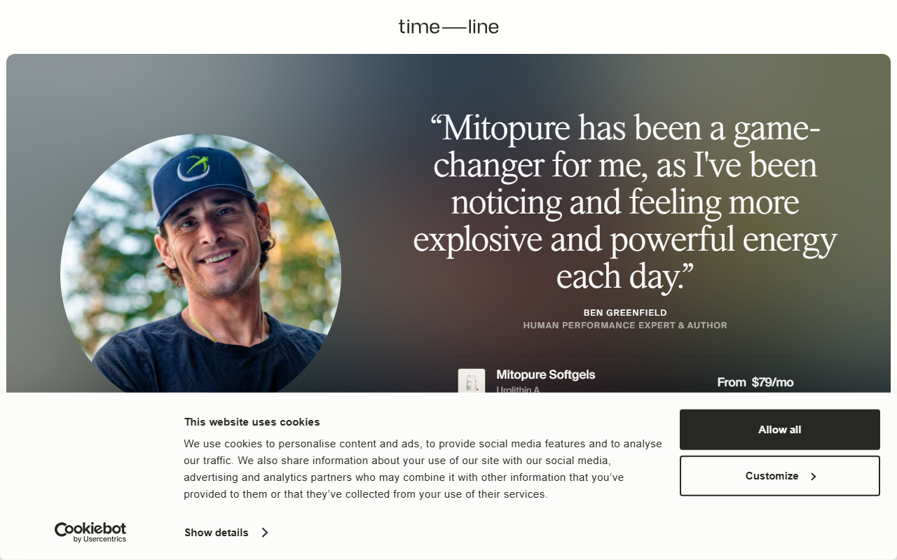 Timeline sponsor landing page advertised on Boundless Life