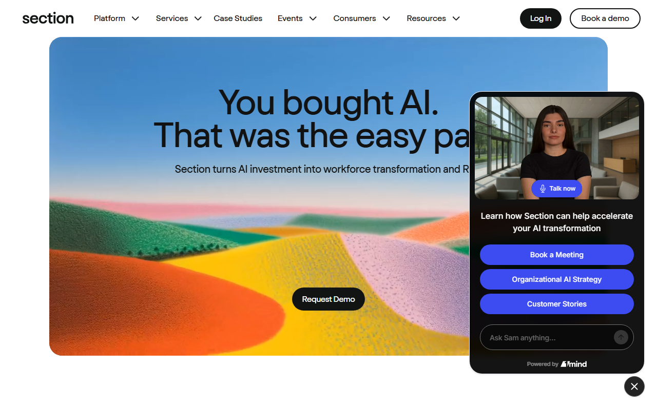 Section sponsor landing page advertised on The AI Breakdown: Daily Artificial Intelligence News and Discussions