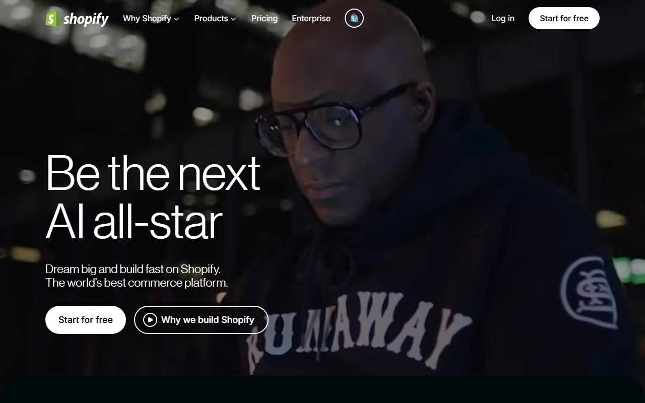 Shopify sponsor landing page advertised on The Daily Stoic
