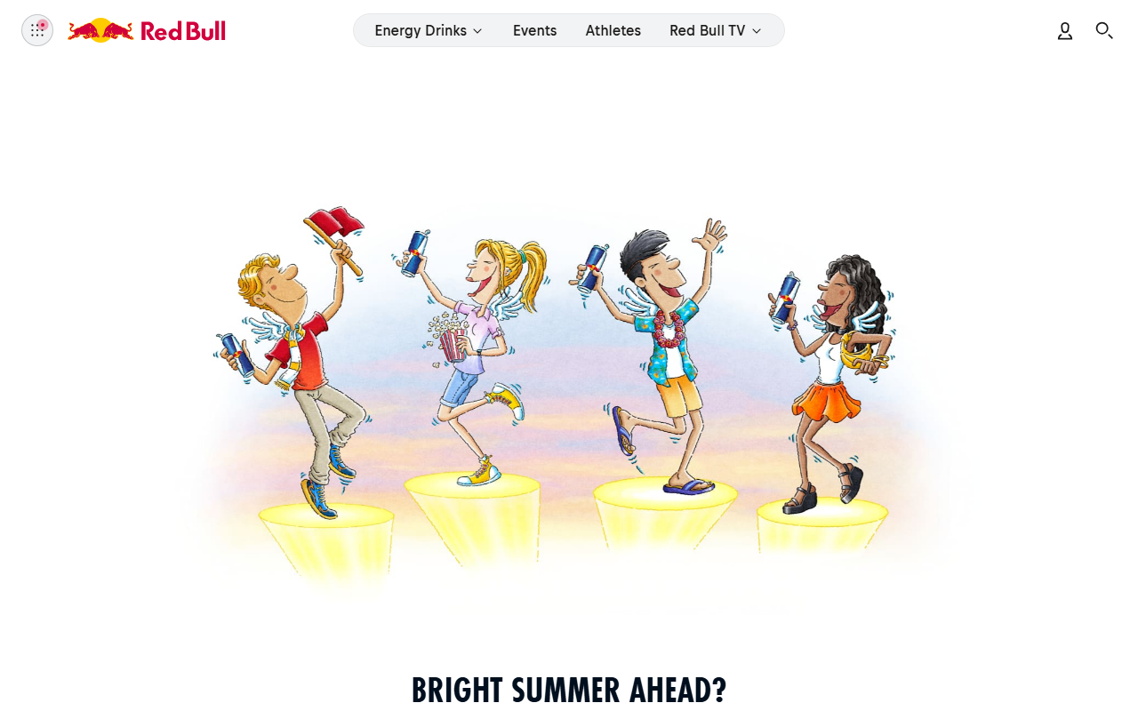 Red Bull sponsor landing page advertised on Techmeme Ride Home