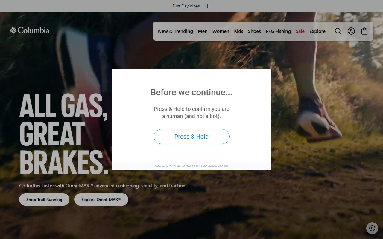 Columbia sponsor landing page advertised on The Rest Is History