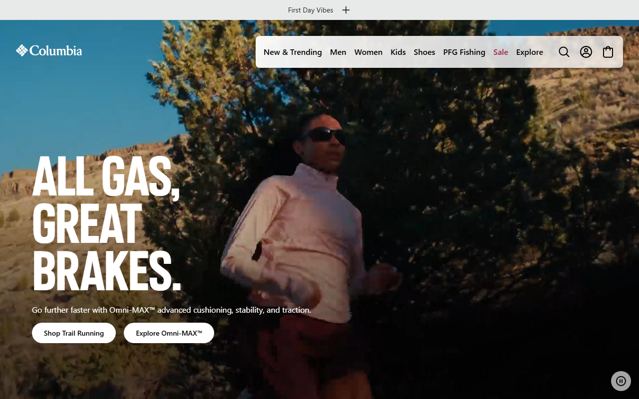 Columbia sponsor landing page advertised on The Bill Simmons Podcast