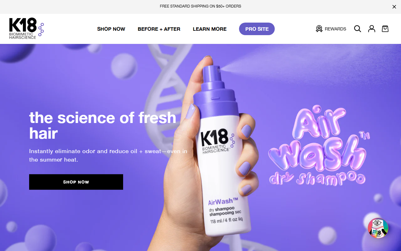 K18 sponsor landing page advertised on Good Hang with Amy Poehler