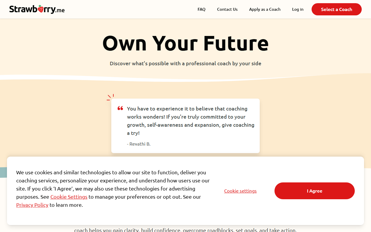 strawberry.me sponsor landing page advertised on Pod Save America