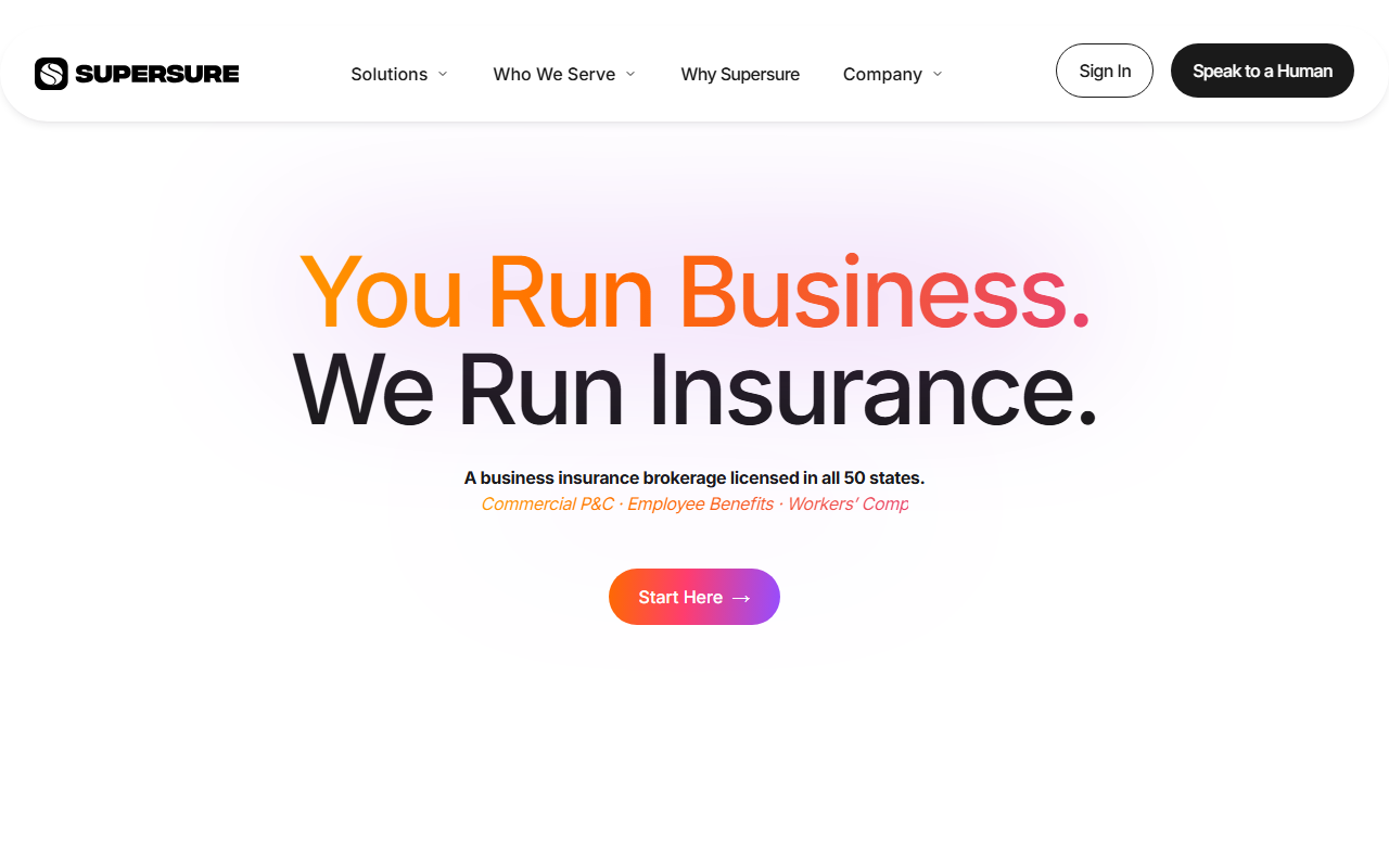 SuperSure Insurance sponsor landing page advertised on The Dan Bongino Show
