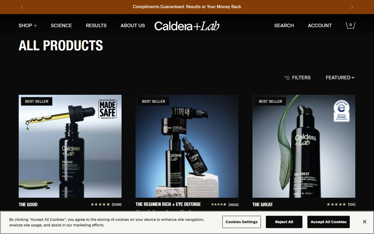 CalderaLab sponsor landing page advertised on Shawn Ryan Show