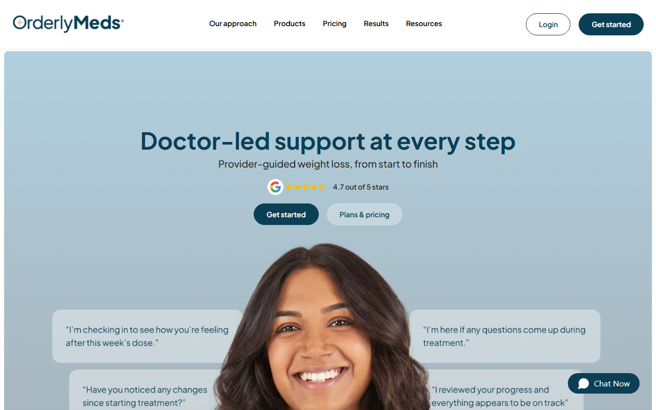 OrderlyMeds sponsor landing page advertised on Fast Politics with Molly Jong-Fast