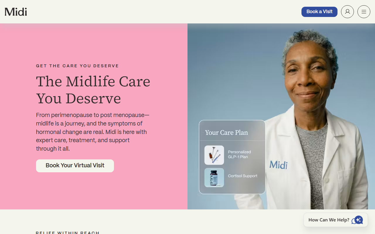 MidiHealth sponsor landing page advertised on The Daily