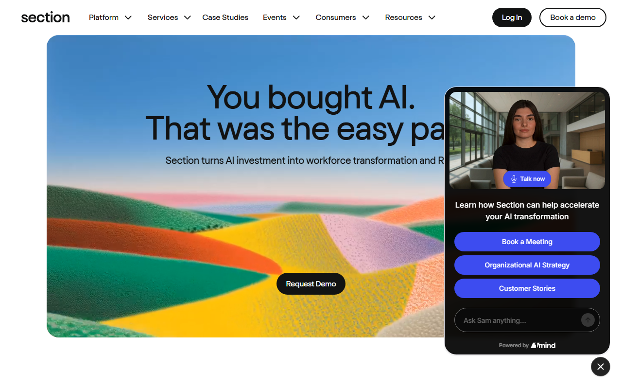 Section sponsor landing page advertised on The AI Breakdown: Daily Artificial Intelligence News and Discussions