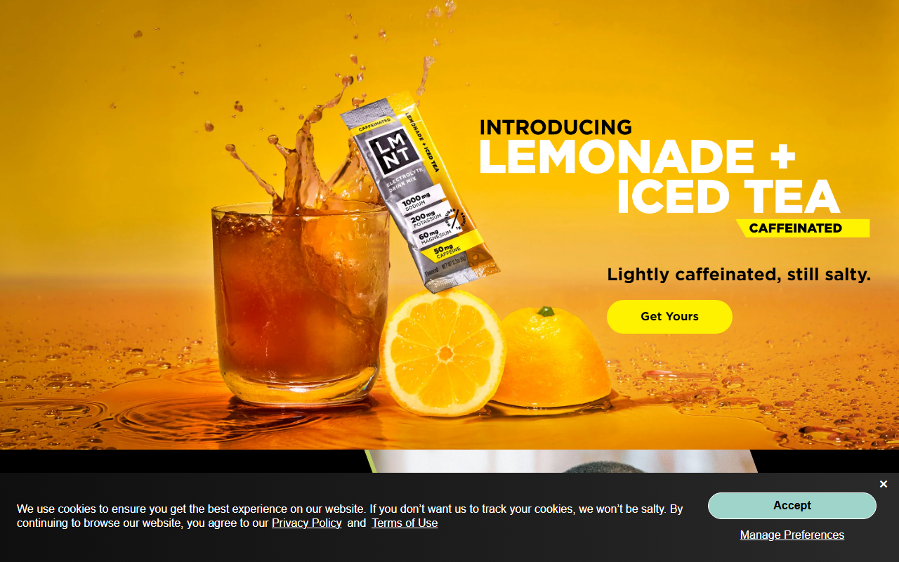 LMNT sponsor landing page advertised on Modern Wisdom