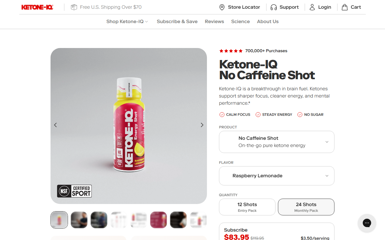Ketone IQ sponsor landing page advertised on The Joe Rogan Experience