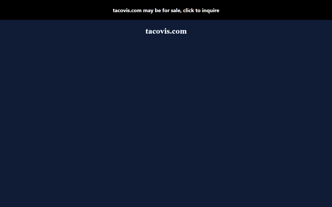 Tacovis sponsor landing page advertised on The Ben Shapiro Show