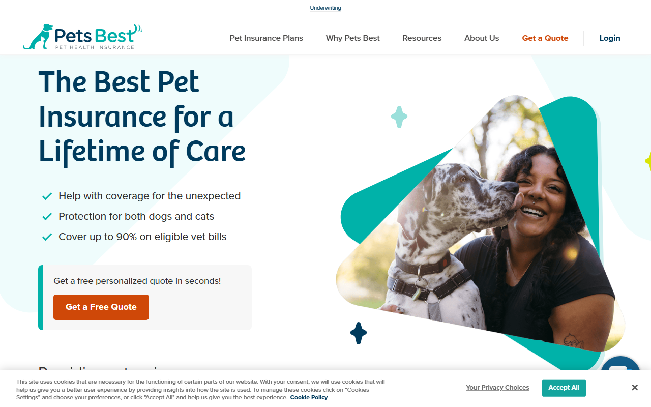 Pets Best sponsor landing page advertised on Breaking Points with Krystal and Saagar