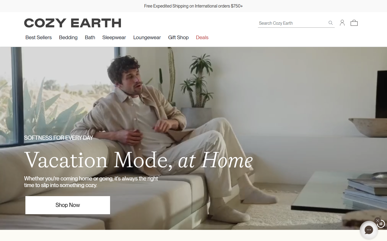 Cozy Earth sponsor landing page advertised on The Megyn Kelly Show