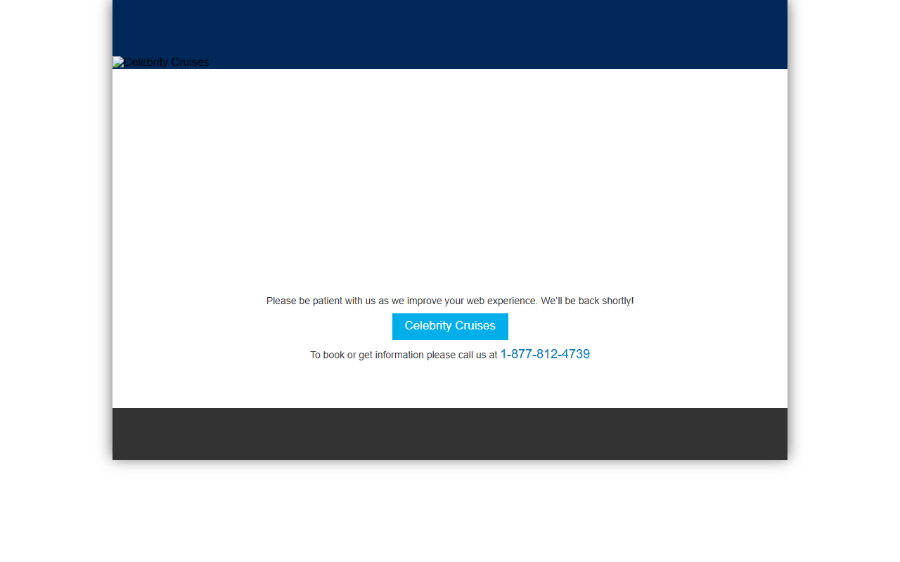 Celebrity Cruises sponsor landing page advertised on On Purpose with Jay Shetty