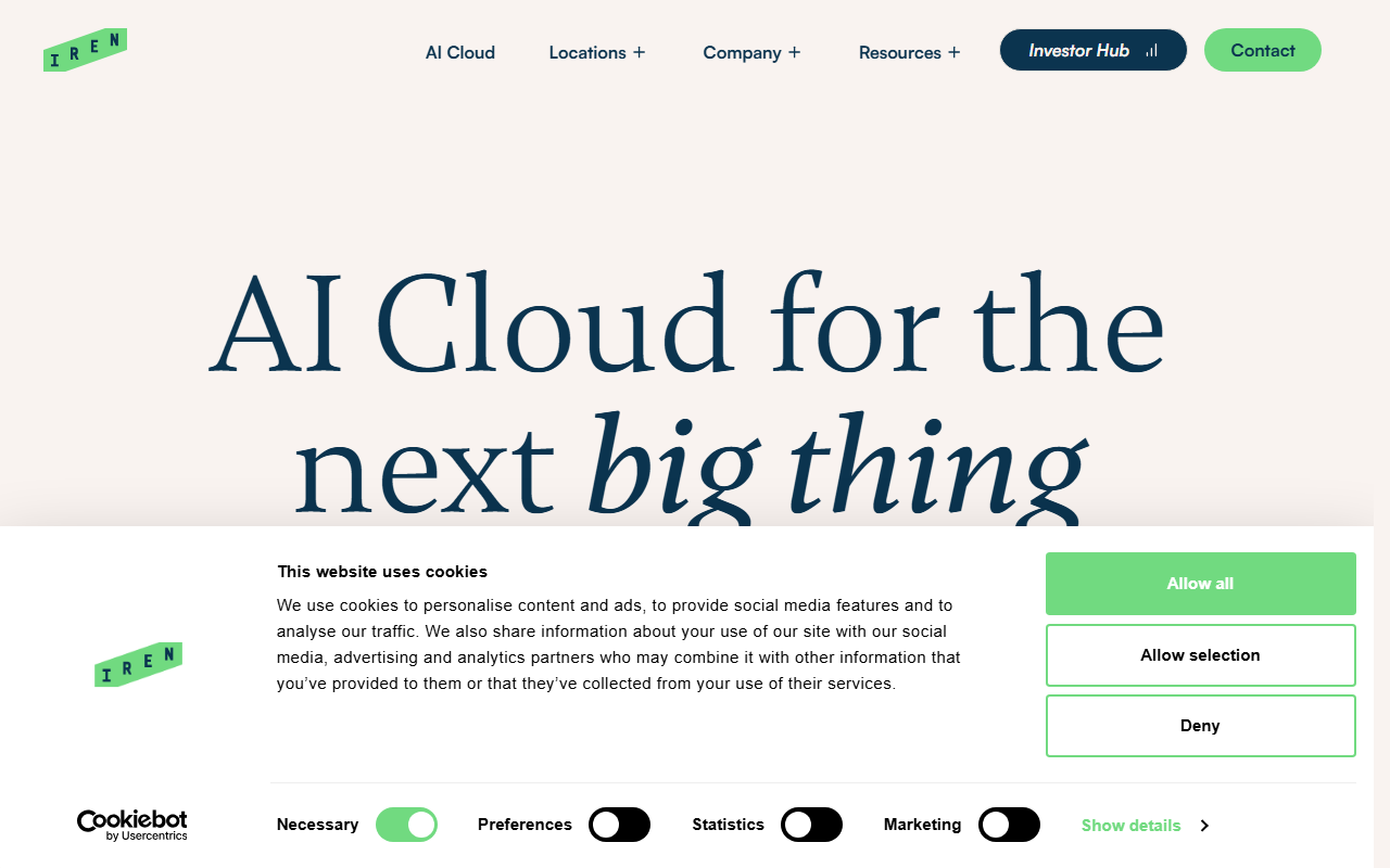IREN sponsor landing page advertised on Mr Obnoxious