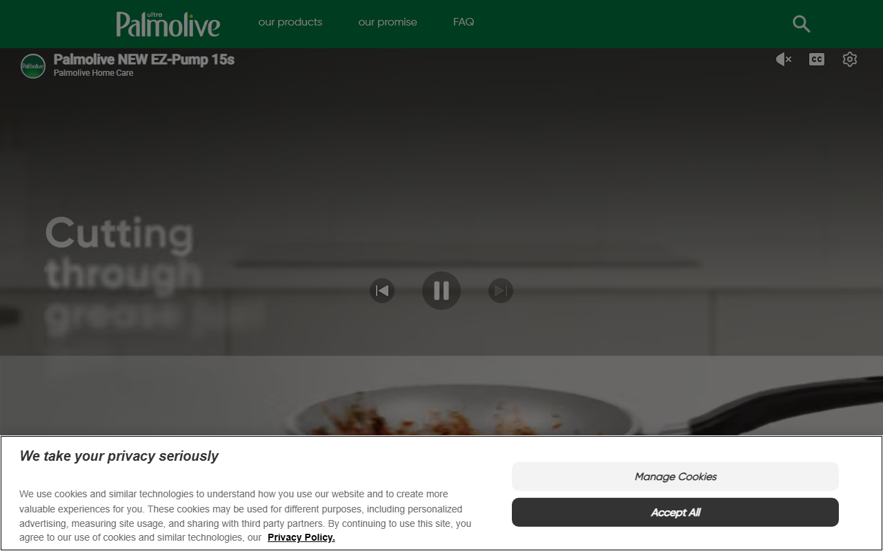 Palmolive sponsor landing page advertised on PBD Podcast