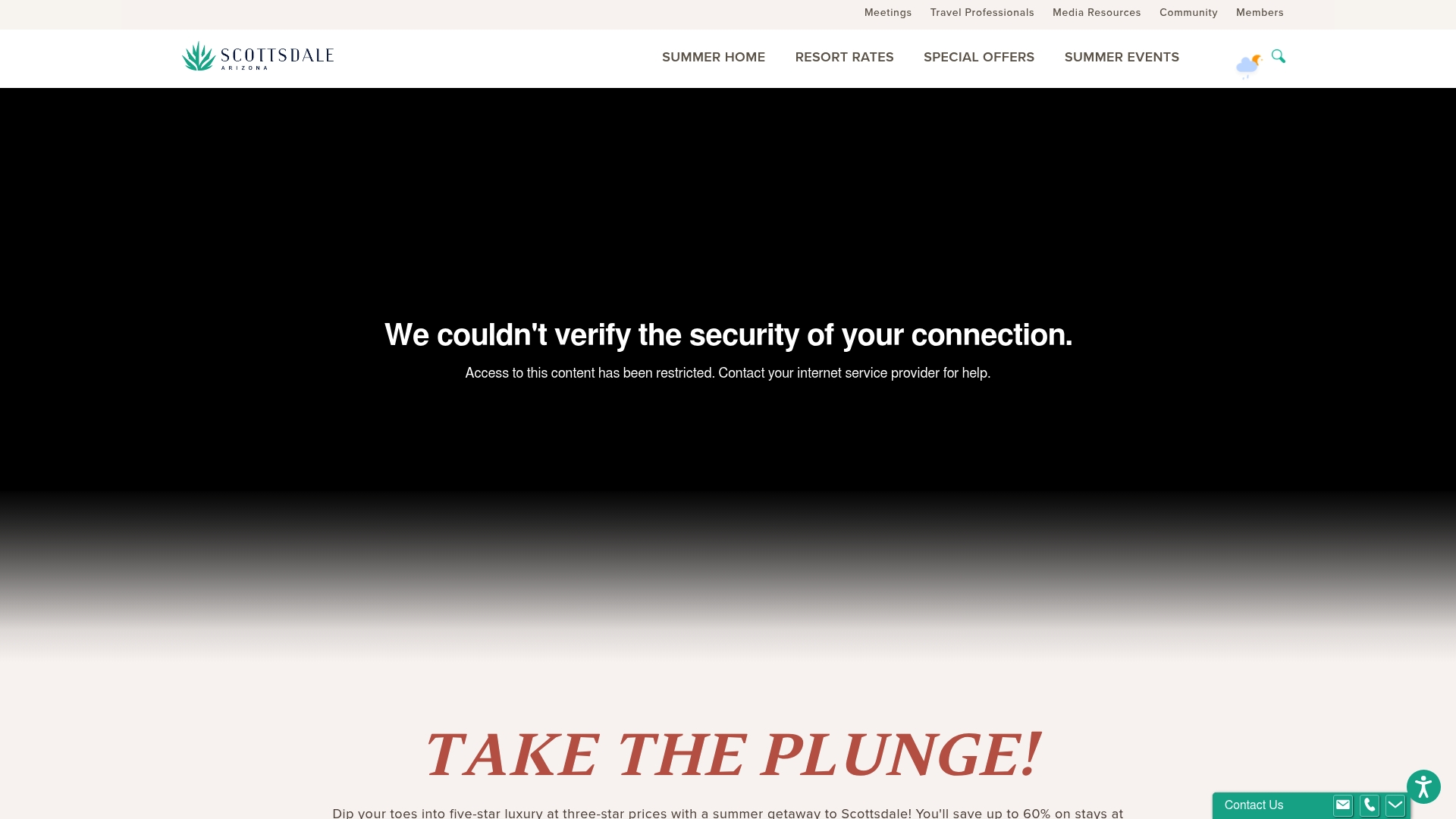 Scottsdale, Arizona sponsor landing page advertised on SmartLess