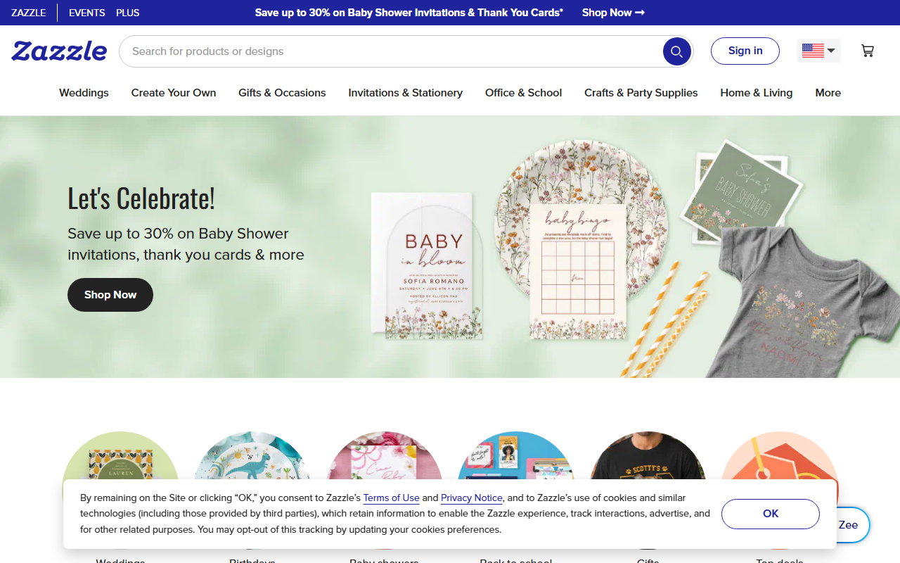 Zazzle sponsor landing page advertised on The Megyn Kelly Show