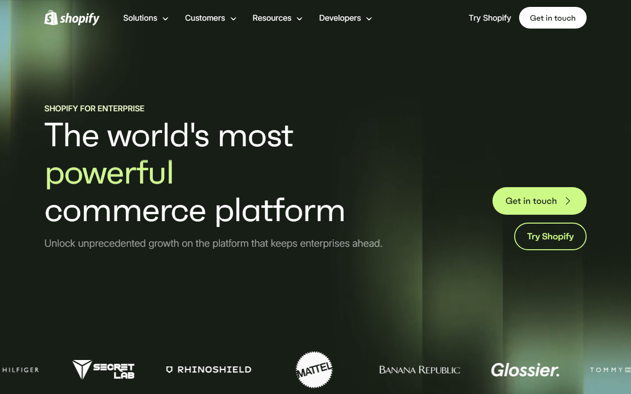 Shopify sponsor landing page advertised on This Week in Startups