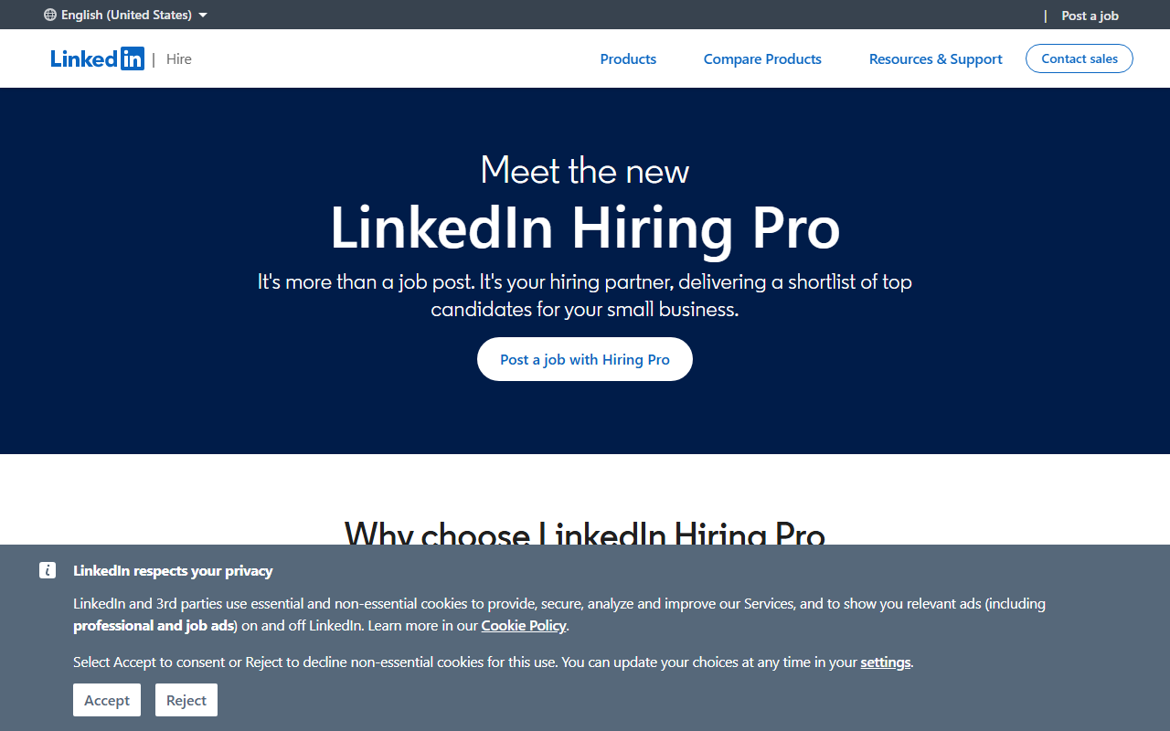 LinkedIn sponsor landing page advertised on This Week in Startups