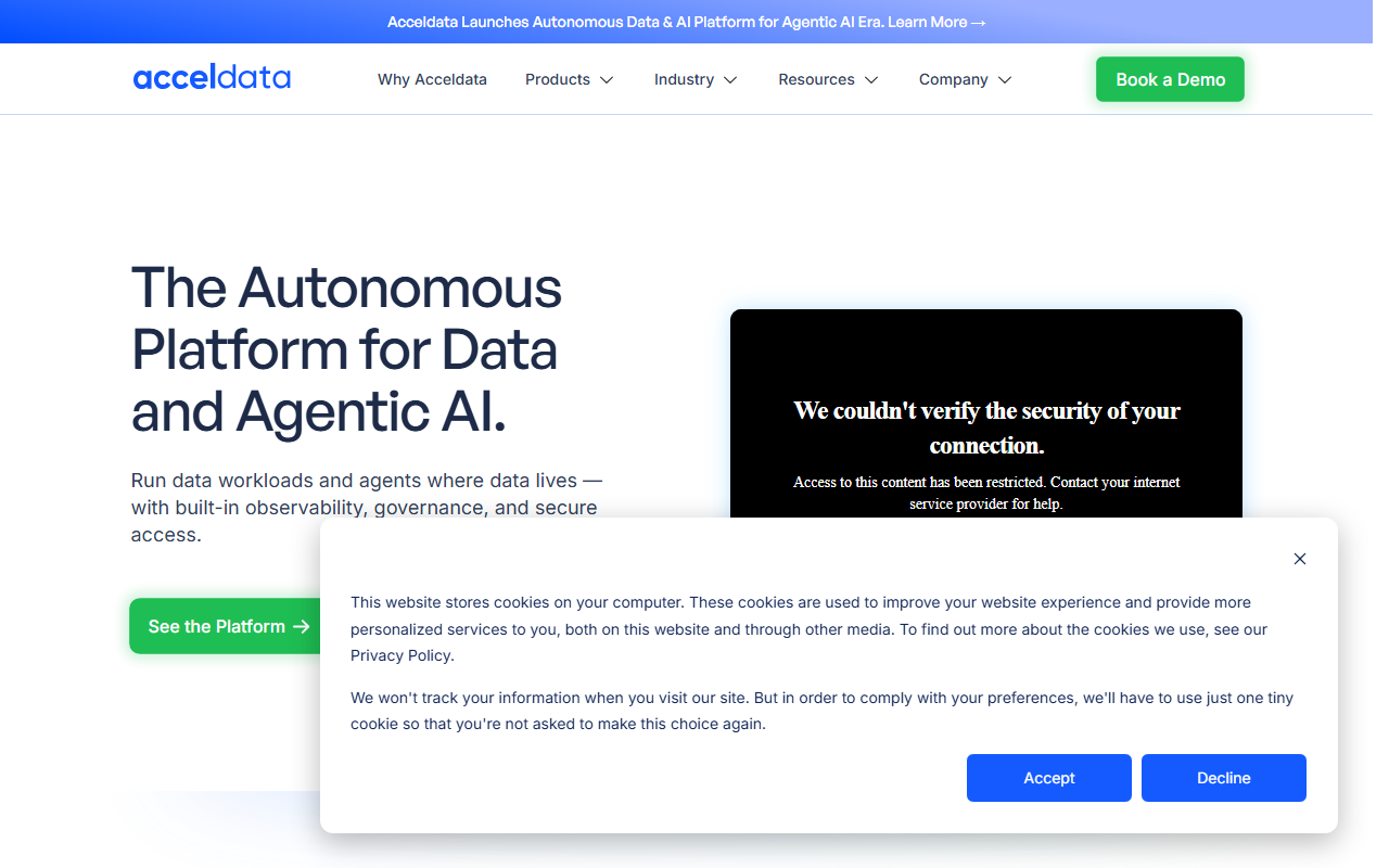 AccelData sponsor landing page advertised on Super Data Science: ML & AI Podcast with Jon Krohn
