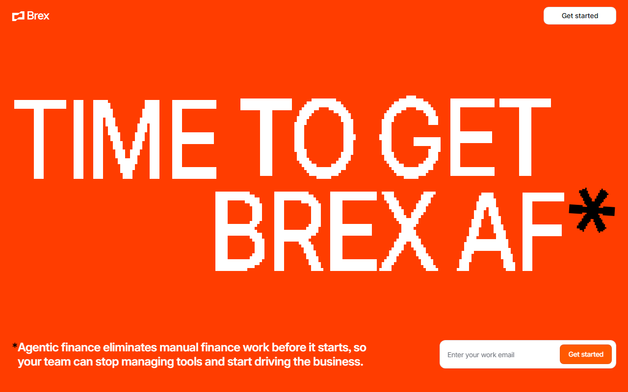 Brex sponsor landing page advertised on Breaking Points with Krystal and Saagar